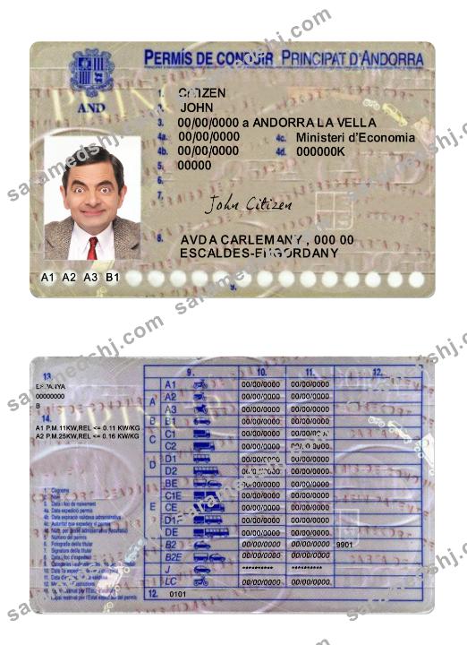 Andorra driving license